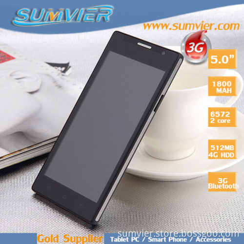 New Arrival! 5inch Mtk6572 Dual Core Andorid Phone 4.2 IPS Screen 854*480